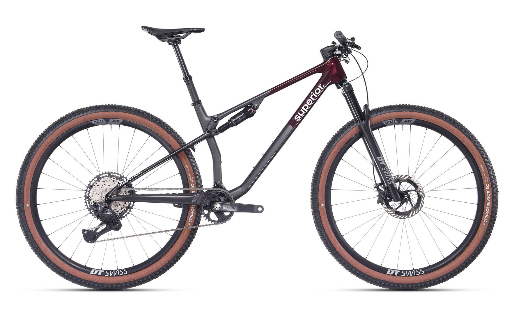 SUPERIOR celoodpružené horské kolo SUPERIOR XF 9.6 Team Red Carbon / Matte Carbon