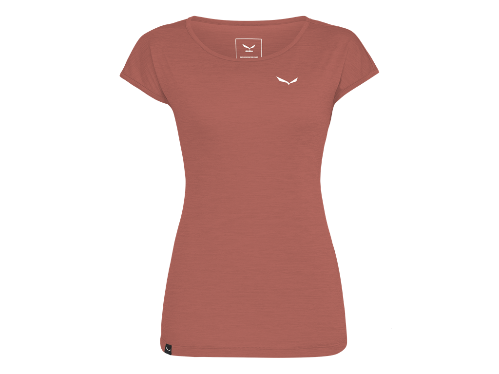 Salewa Puez Melange Dry T-Shirt W etruscan red melange