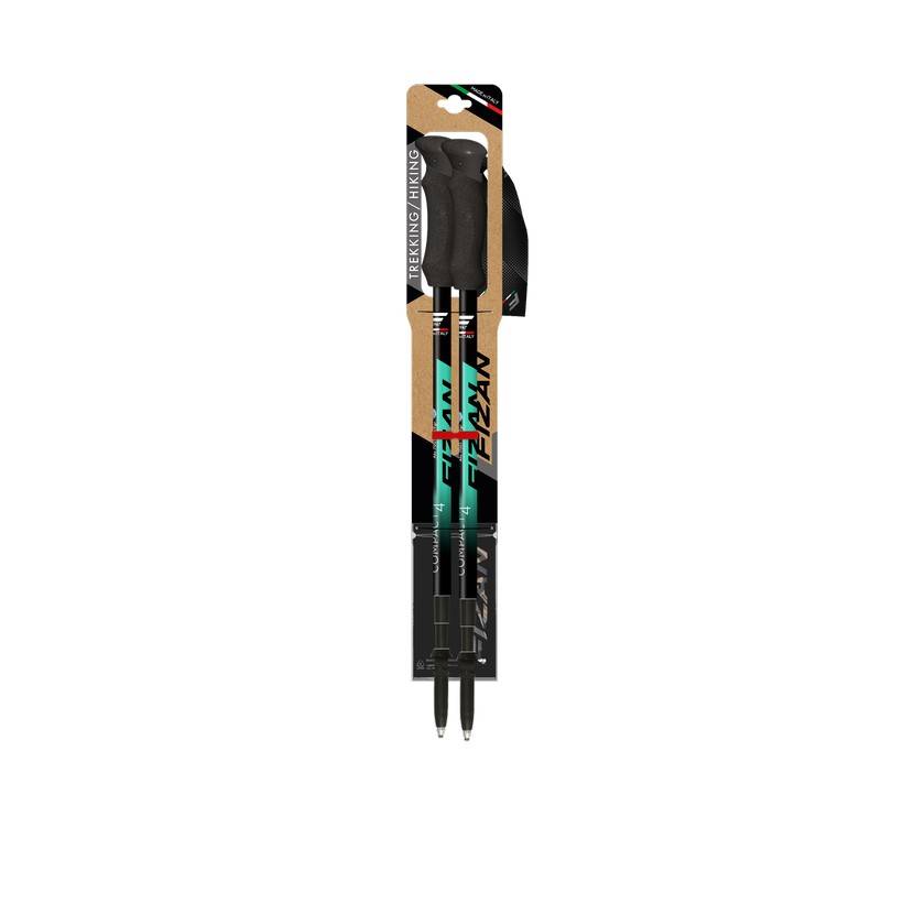 Trekové hole Fizan Compact 4 water green