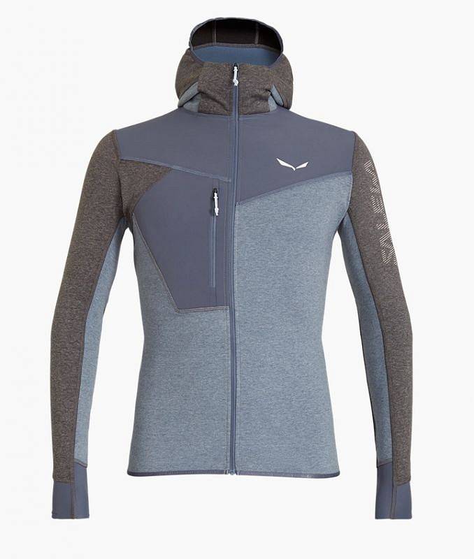 Salewa mikina Puez 2 Dry M L/S Hood Full-zip Navy Blazer