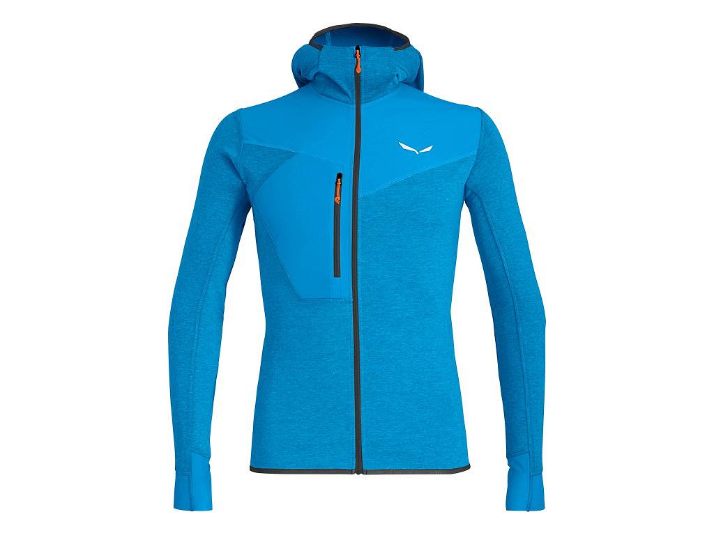 Salewa mikina Puez 2 Dry M L/S Hood Full-zip cloisonne blu melange