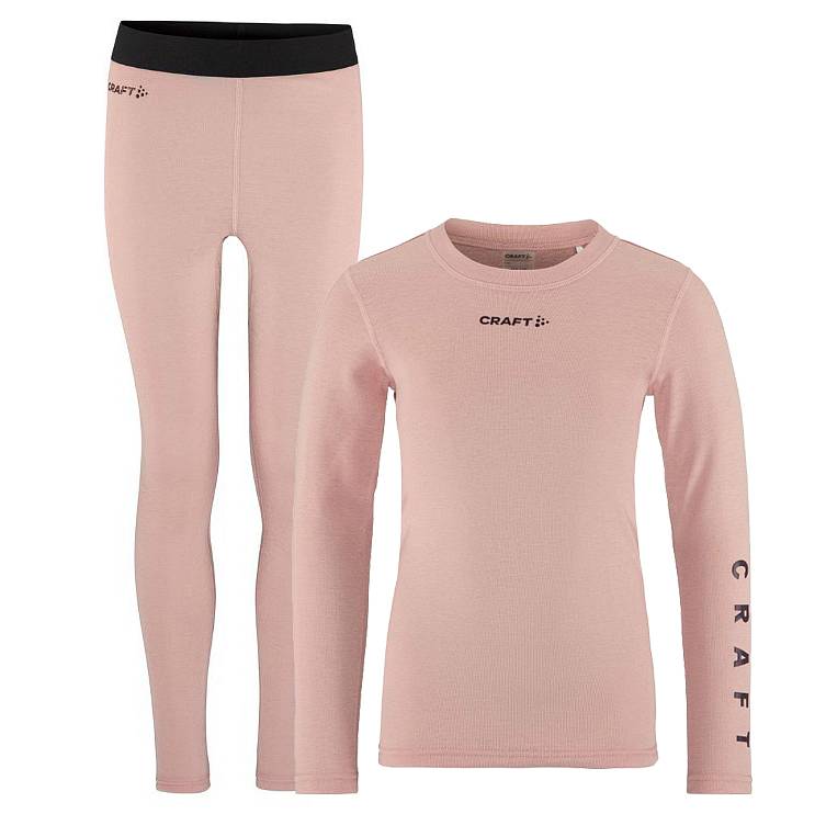 Set CRAFT CORE Warm Baselayer Junior růžová