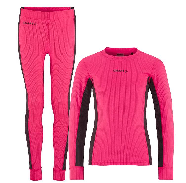 Set CRAFT CORE Dry Baselayer Junior růžová