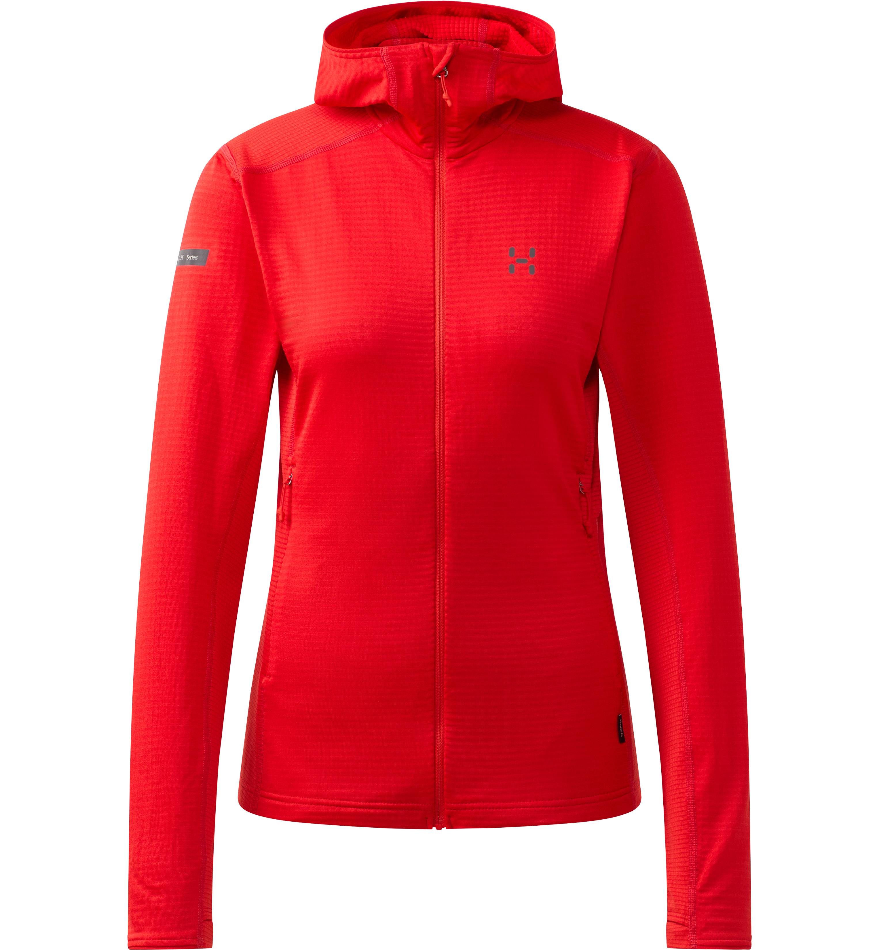 Mikina Haglöfs L.I.M Mid Multi Hood dámská červená