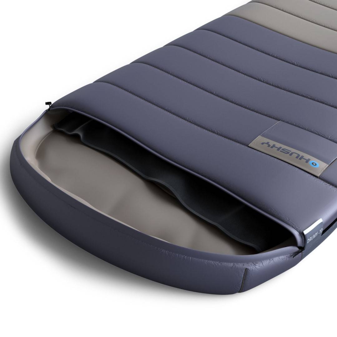 Dekový péřový spací pytel Husky Drumy blue/grey
