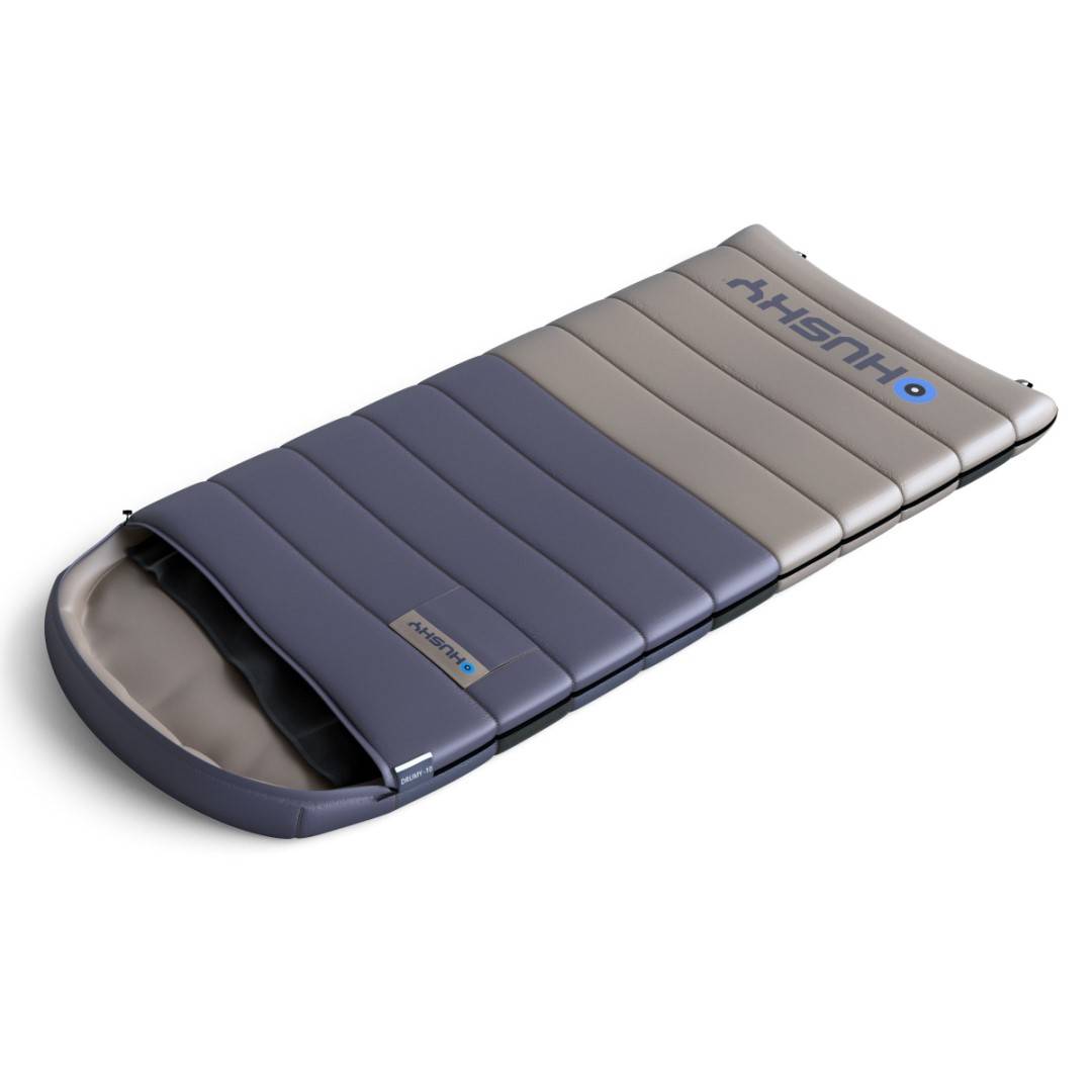Dekový péřový spací pytel Husky Drumy blue/grey