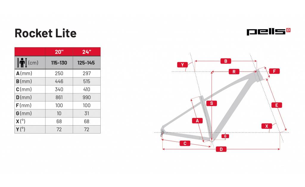 PELLS dětské kolo Rocket Lite 24 Red
