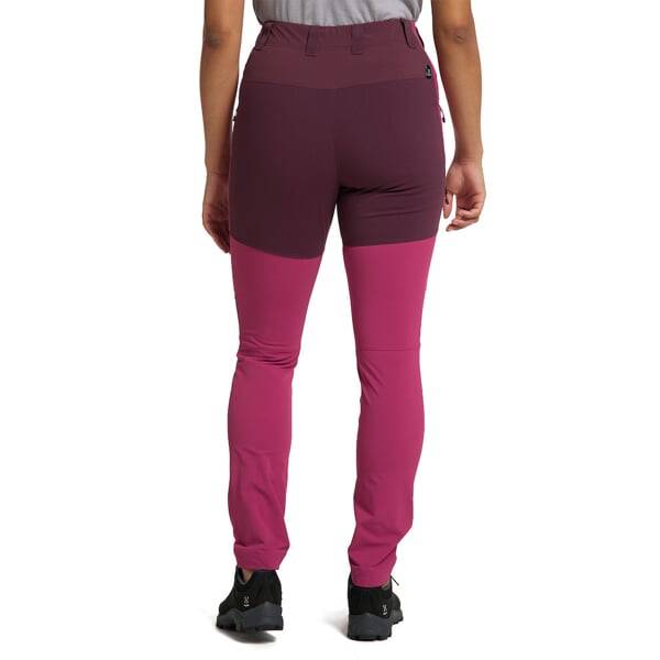 W Kalhoty Haglofs Mid Slim dámské - růžová/tm.červená