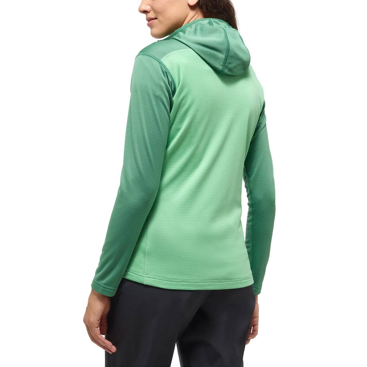 W Mikina Haglöfs ROC Flash Mid Hood dámská - zelená