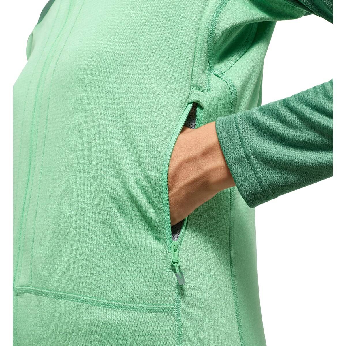 W Mikina Haglöfs ROC Flash Mid Hood dámská - zelená