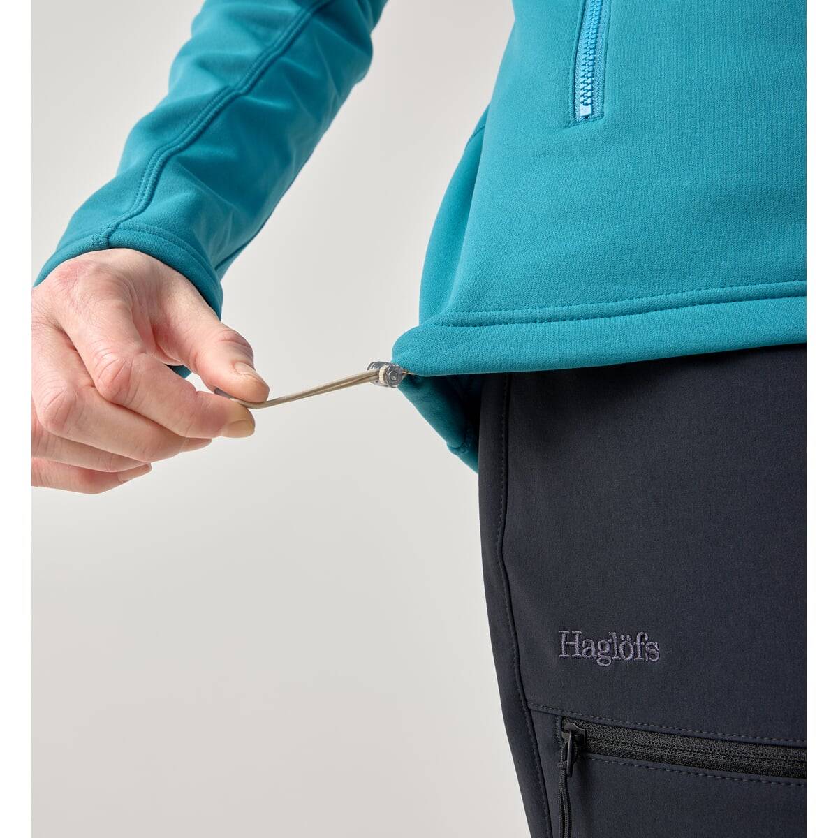 Mikina Haglöfs Rosson Mid hood dámská - modrá