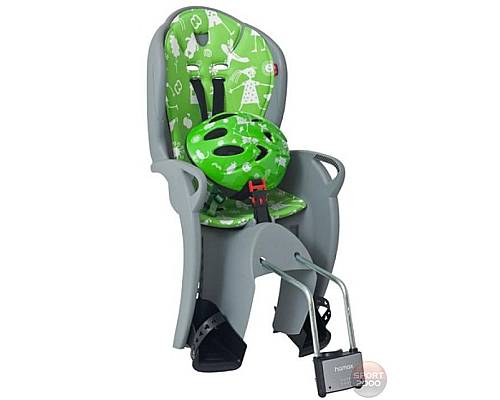 HAMAX set-cyklosedačka KISS šedá/zelená