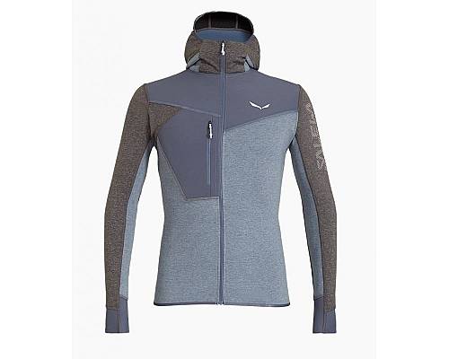 Salewa mikina Puez 2 Dry M L/S Hood Full-zip Navy Blazer