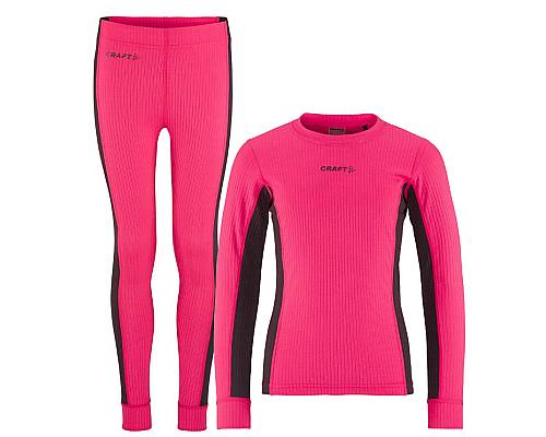 Set CRAFT CORE Dry Baselayer Junior růžová