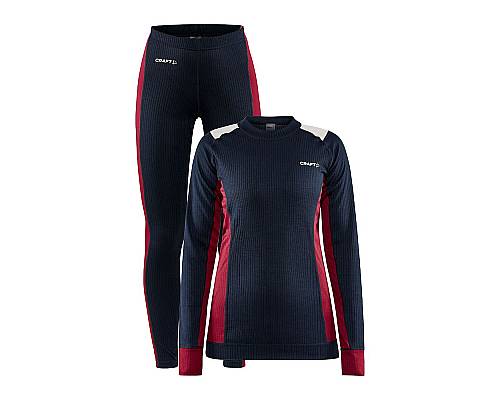 W Set CRAFT CORE Dry Baselayer tm. modrá s růžovou