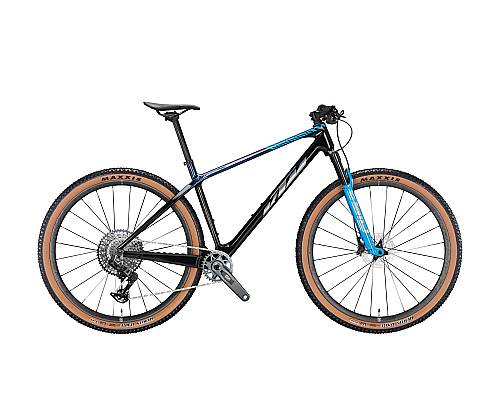 Horské kolo KTM MYROON PRIME 2024 (transparent blue + chrome + blue)