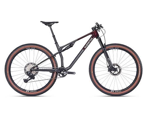 SUPERIOR celoodpružené horské kolo SUPERIOR XF 9.6 Team Red Carbon / Matte Carbon