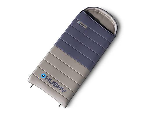 Dekový péřový spací pytel Husky Drumy blue/grey