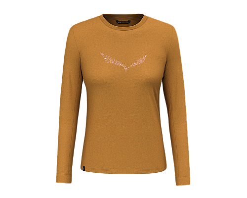 Triko Salewa Solidlogo Dry W golden brown