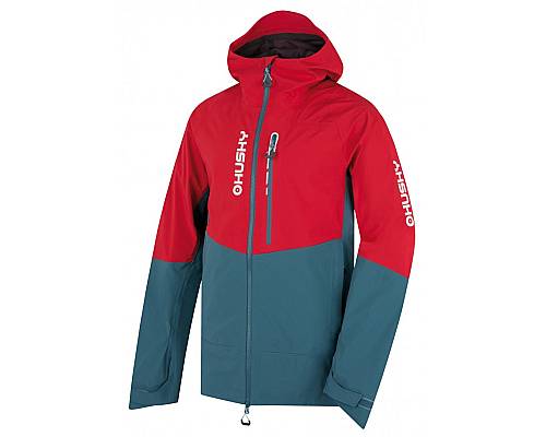 Pánská hardshellová bunda Husky Nicco M red/turquoise