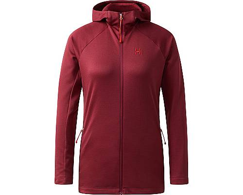 Mikina Haglöfs Korp Mid Hood dámská - červená