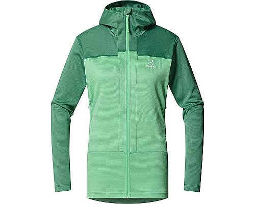 W Mikina Haglöfs ROC Flash Mid Hood dámská - zelená