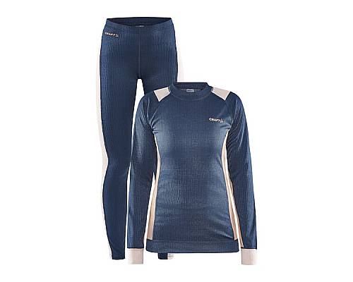 W Set CRAFT CORE Dry Baselayer tm. modrá s růžovou